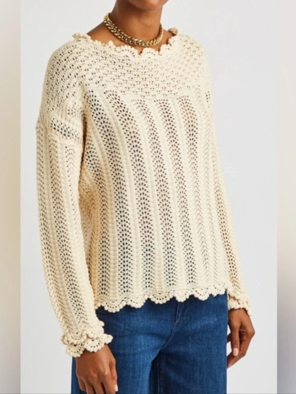 Paige Kuzuyu Sweater - Ecru size Medium